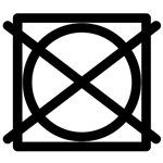 Symbool mag niet in de droogkast